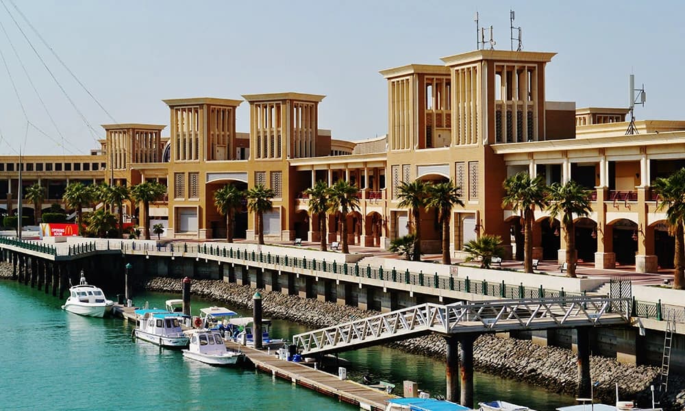 Souq Sharq waterfront complex in Kuwait City, planned site of the 8.77 MW rooftop and carport solar system