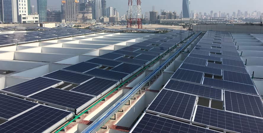 Eastern Car Park solar carport in Al-Murgab, Kuwait City