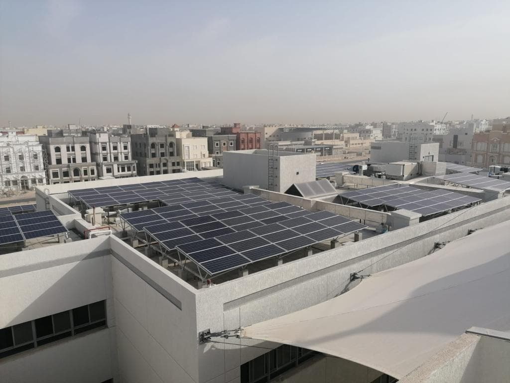 West Abdullah Al-Mubarak rooftop solar installation